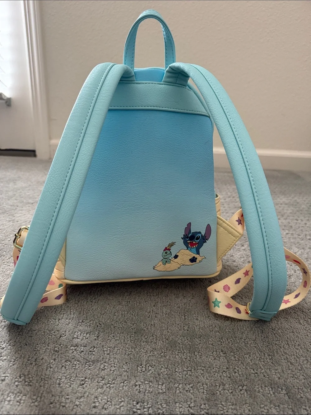 Disney Parks x Loungefly Stitch Sandcastle Mini Backpack & Wallet Set